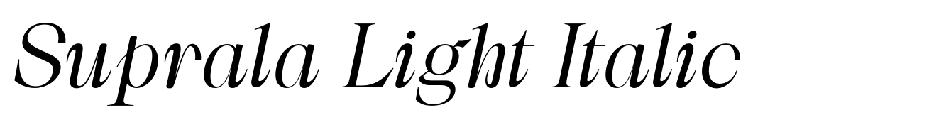 Suprala Light Italic